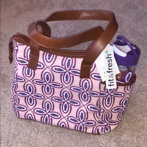 fit and fresh lunch bag with water bottle